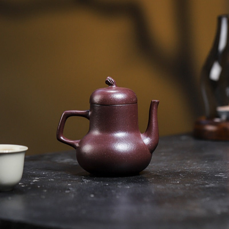 Full Handmade Yixing Zisha Teapot [Qing Feng Ming Yue] (Zi Ni - 170ml) - YIQIN TEA HOUSE | yiqinteahouse.com | <200ml, full handmade zisha teapot, teapot, teaware