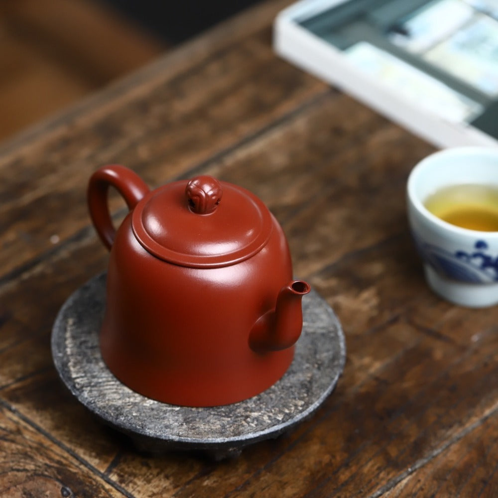 全手工宜兴紫砂茶壶 [金钟壶] (大红袍 - 170ml)