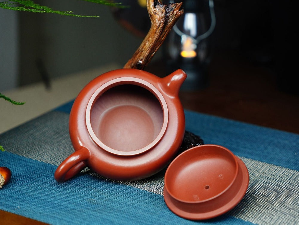 Full Handmade Yixing Zisha Teapot [Fanggu Pot] (Dahongpao - 320ml)