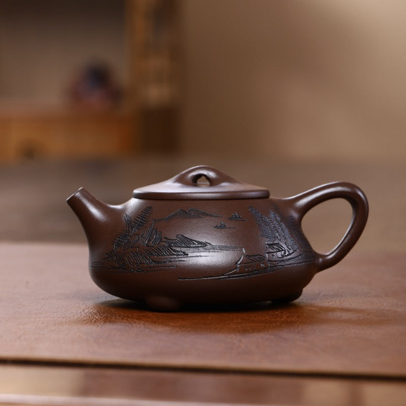 Yixing Zisha Teapot [God Rewards Jingzhou Shi Piao] (Lao Zi Ni - 220ml)