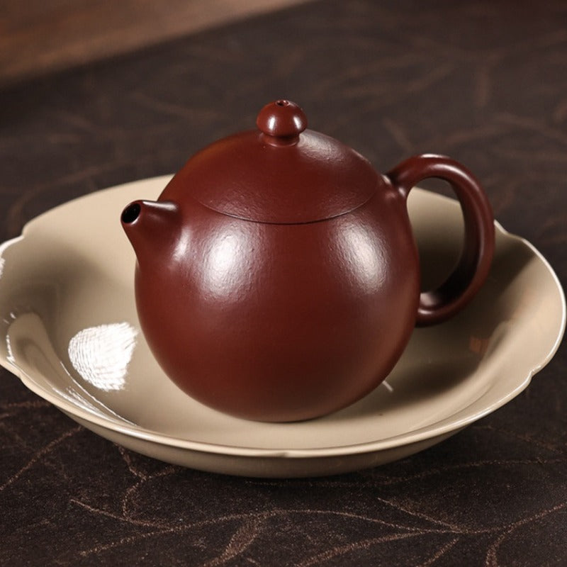 Teiera Yixing Zisha completamente fatta a mano [Mini Dragon Egg] (Zi Zhu Ni - 130ml)