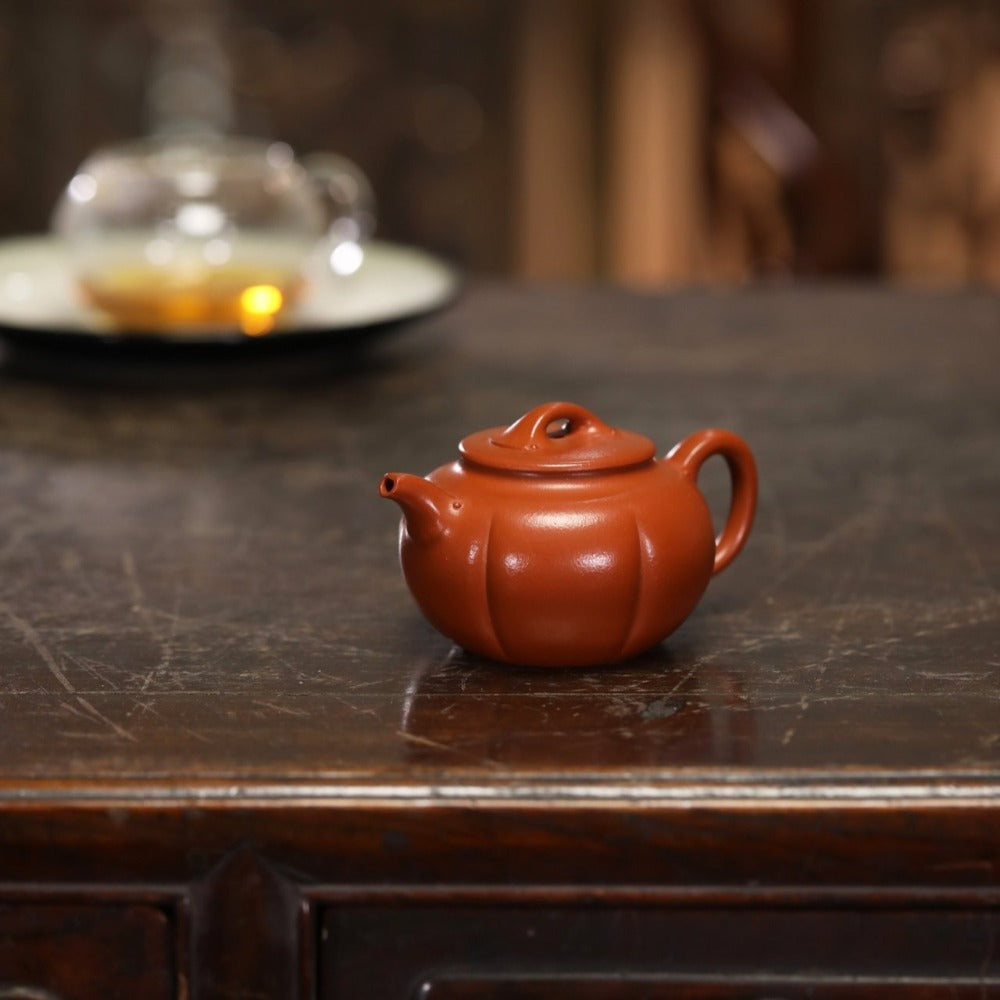 Full Handmade Yixing Zisha Teapot [Jin Nang Pot] (Zhao Zhuang Zhu Ni- 190ml)