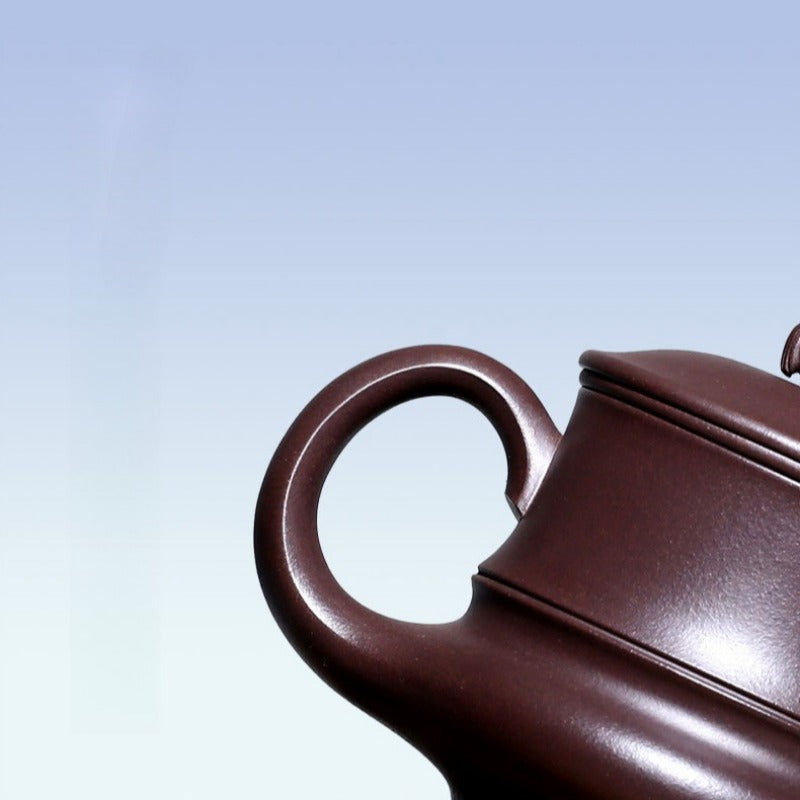 宜兴紫砂手工 [御龙] (带茶滤) 盖杯 (紫泥 - 410ml)