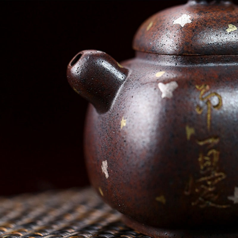 Full Handmade Yixing Zisha Teapot [Pao Zun Pot] (Firewood Fired Duan Ni - 130ml)