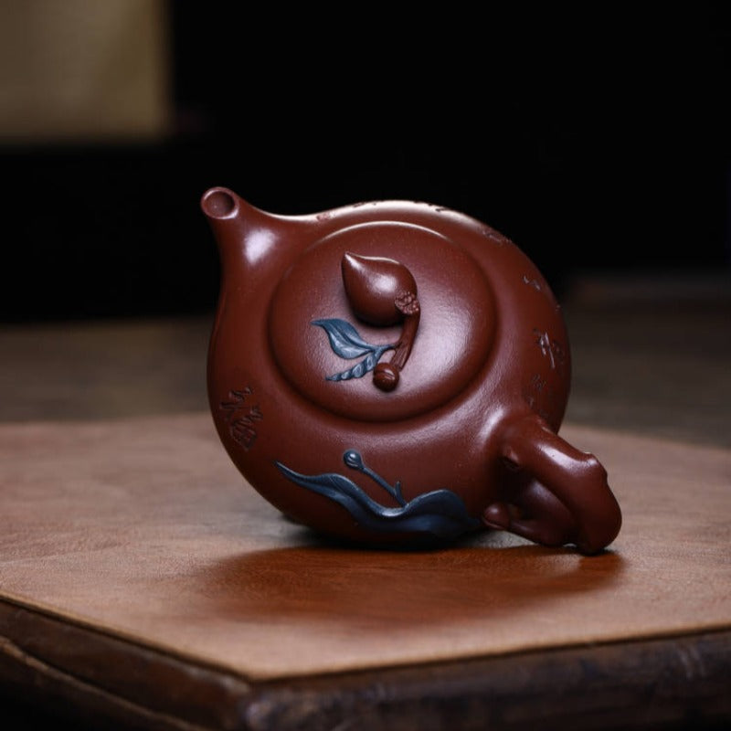 Tetera Yixing Zisha hecha a mano [Shou Tao Pot] (Di Cao Qing - 310 ml)
