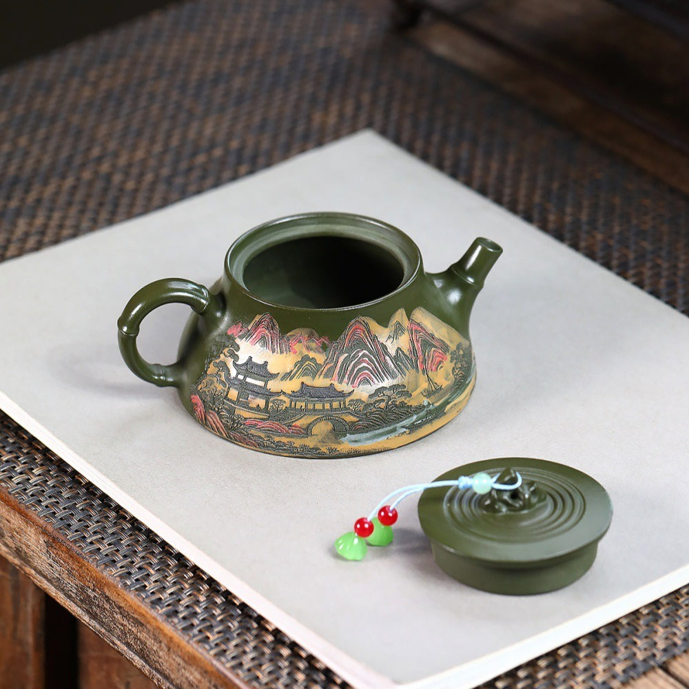 Yixing Zisha Teapot [Jiangnan Chun Yun] (Lu Ni - 170ml)