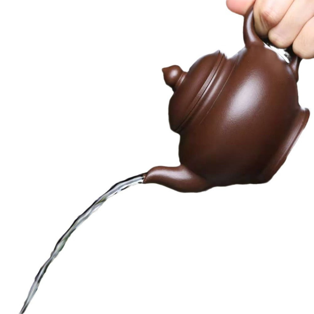 Théière Yixing Zisha entièrement faite à la main [Pot Xiao Ying] (Zi Ni - 260 ml)