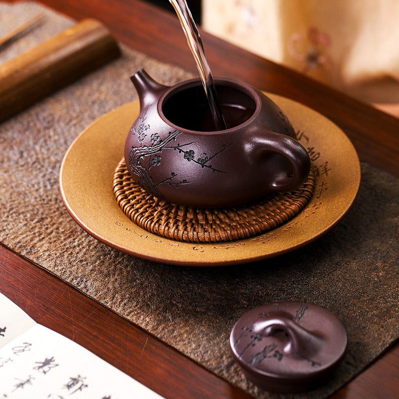 Full Handmade Yixing Zisha Teapot [Nafu Shi Piao] (Shi Hong - 340ml) - YIQIN TEA HOUSE | yiqinteahouse.com | >300ml, full handmade zisha teapot, teapot, teaware