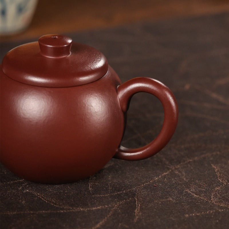 Teiera Yixing Zisha completamente fatta a mano [Mini Ruota Gigante] (Zi Zhu Ni - 110ml)