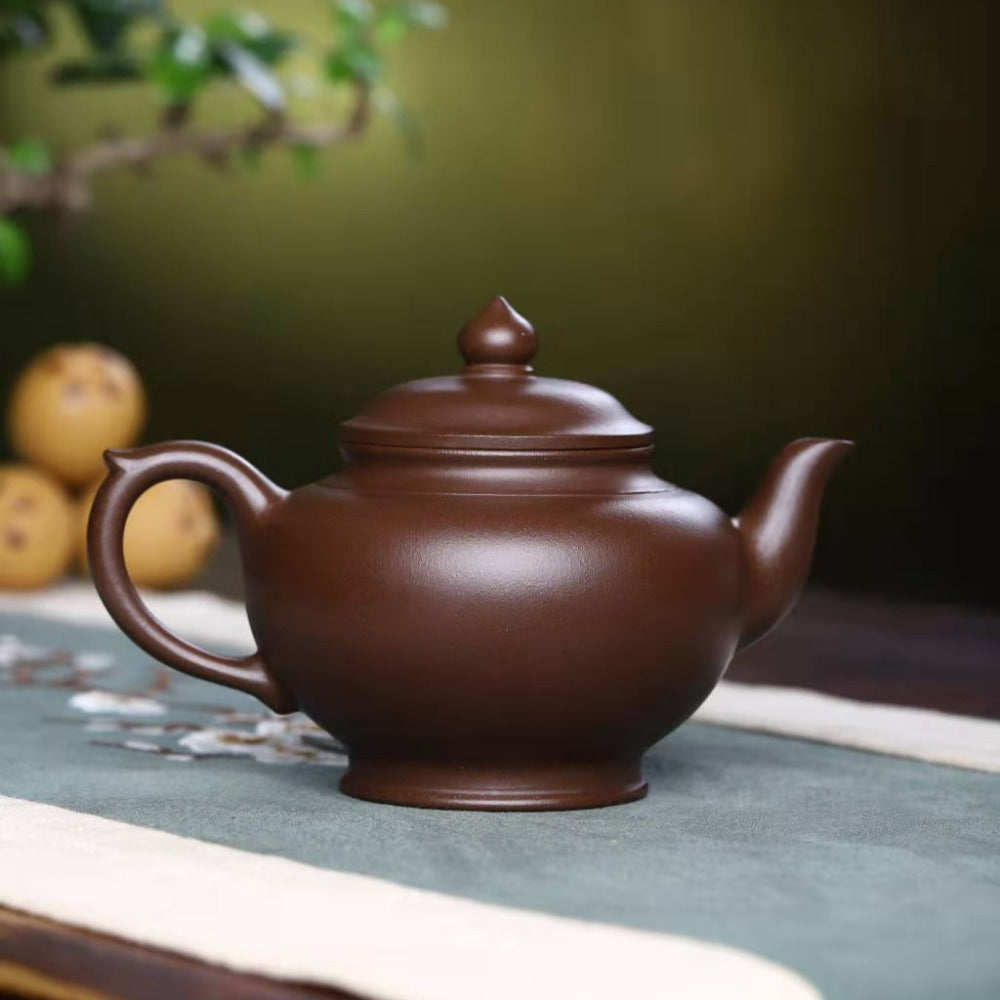 Théière Yixing Zisha entièrement faite à la main [Pot Xiao Ying] (Zi Ni - 260 ml)