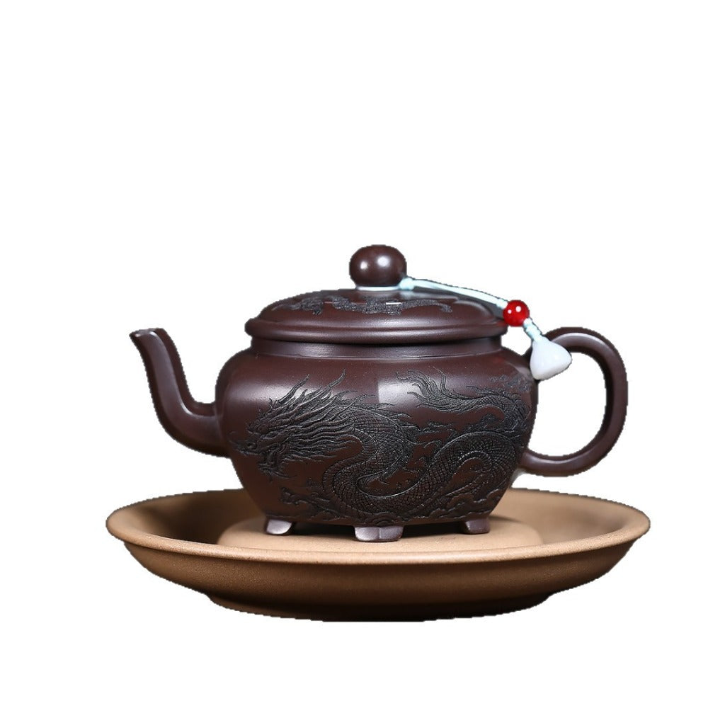Yixing Zisha Teapot [Dragon Liufang] (Gu Tong Wu Ni - 330ml)