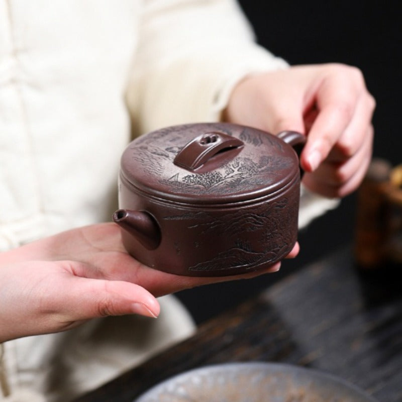 Yixing Zisha Teapot [Xishan Hanwa] (Lao Zi Ni - 180ml)
