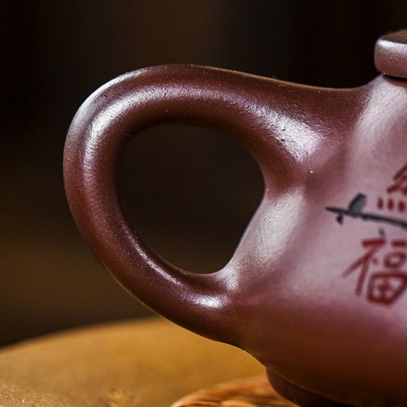 Full Handmade Yixing Zisha Teapot [Nafu Shi Piao] (Shi Hong - 340ml) - YIQIN TEA HOUSE | yiqinteahouse.com | >300ml, full handmade zisha teapot, teapot, teaware