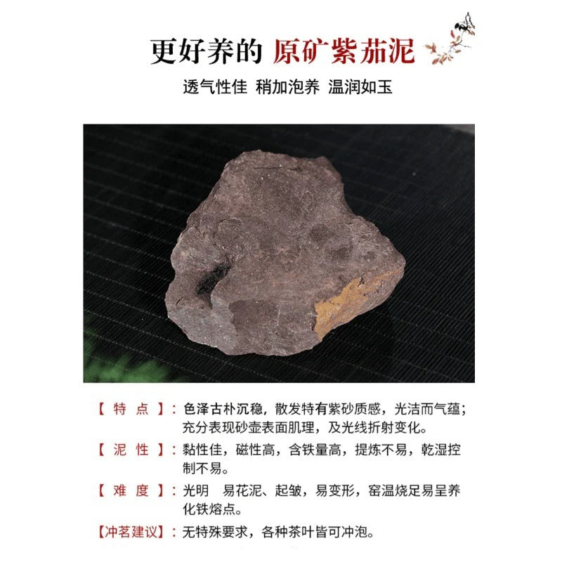 Full Handmade Yixing Zisha Teapot [Bafang Fuyun] (Zi Jia Ni - 245ml)