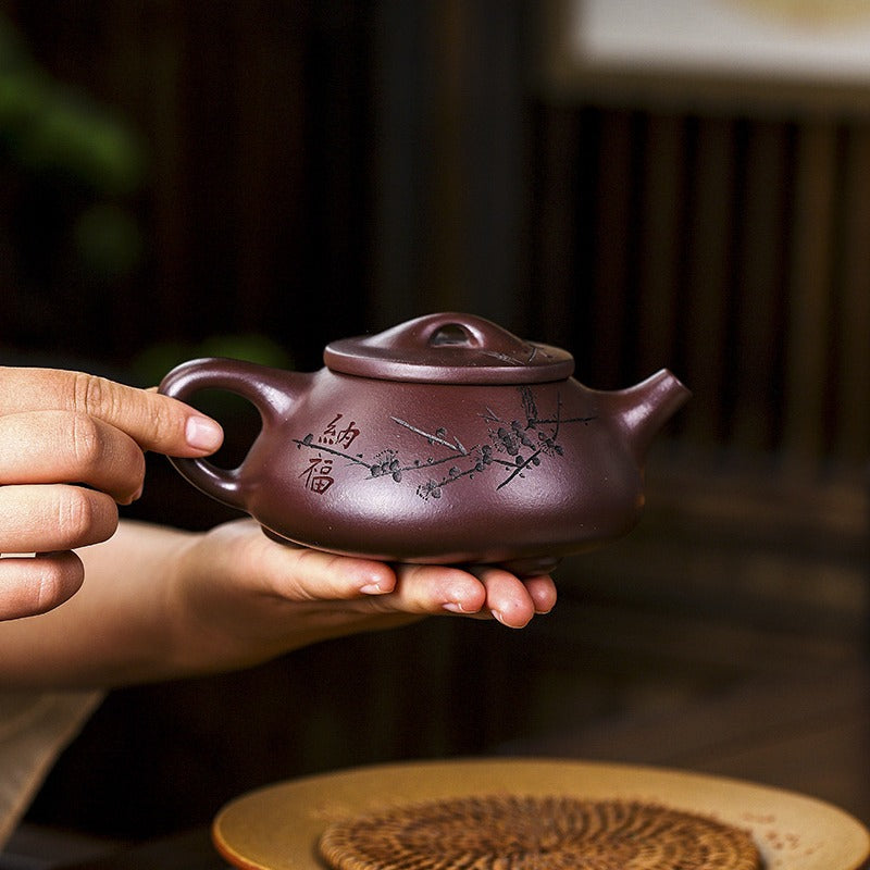 Full Handmade Yixing Zisha Teapot [Nafu Shi Piao] (Shi Hong - 340ml) - YIQIN TEA HOUSE | yiqinteahouse.com | >300ml, full handmade zisha teapot, teapot, teaware