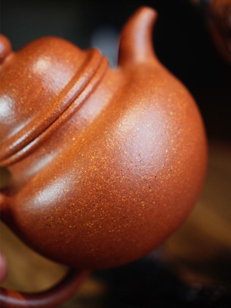 Full Handmade Yixing Zisha Teapot [Duo Qiu Pot] (Jiang Po Ni - 200ml)