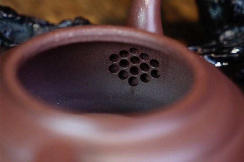 Théière Yixing Zisha entièrement faite à la main [Pot Shang Xin Qiao] (Di Cao Qing - 260 ml)