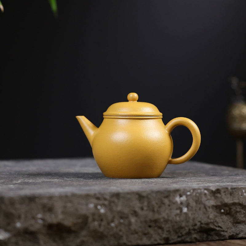 Yixing Zisha Teapot [Shui Ping] (Huangjin Zhu Ni - 150ml)