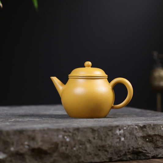 Yixing Zisha Teapot [Shui Ping] (Huangjin Zhu Ni - 150ml)
