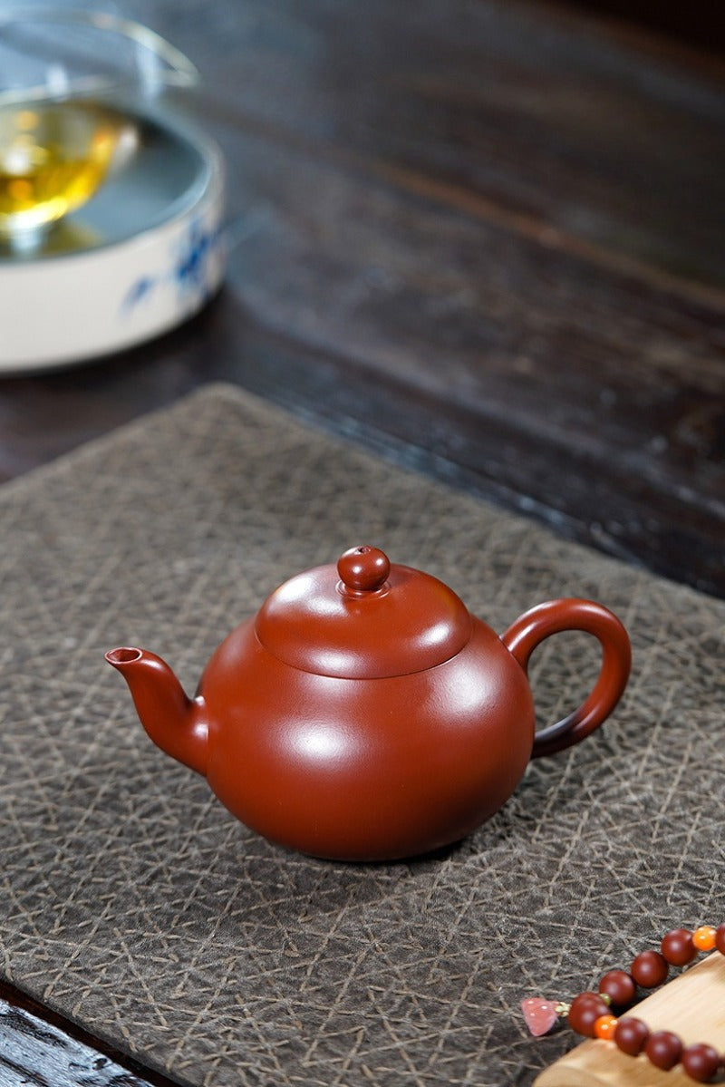 Teko Yixing Zisha Buatan Tangan Sepenuhnya [Wendan Pot] (Dahongpao - 300ml)
