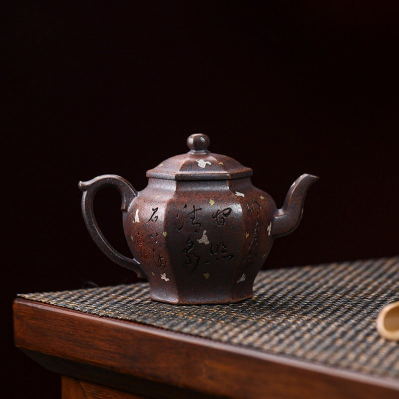 Full Handmade Yixing Zisha Teapot [Liufang Gong Deng] (Firewood Fired Duan Ni - 150ml) - YIQIN TEA HOUSE | yiqinteahouse.com | <200ml, full handmade zisha teapot, teapot, teaware