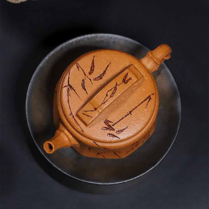 Full Handmade Yixing Zisha Teapot [Zhu Ying] (Jin Jiang Po Ni - 280ml)