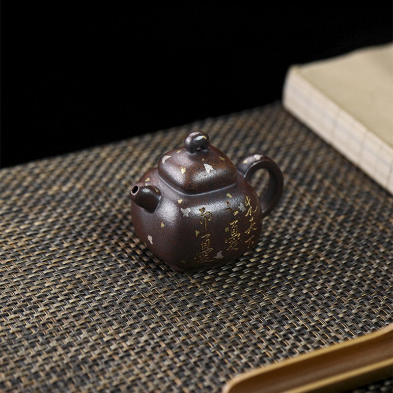 Full Handmade Yixing Zisha Teapot [Pao Zun Pot] (Firewood Fired Duan Ni - 130ml)