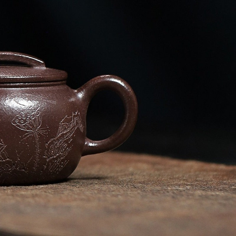 Yixing Zisha Teapot [Mini Lotus Joy] (Lao Zi Ni - 110ml)