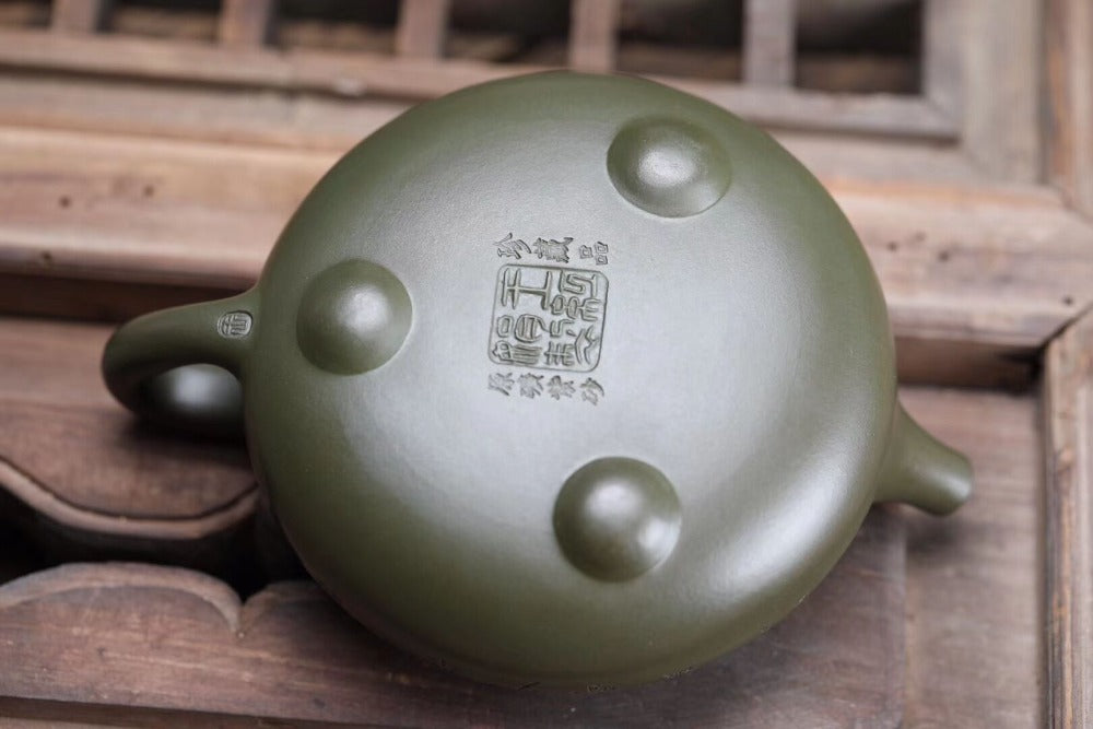 Vollständig handgefertigte Yixing Zisha Teekanne [Jingzhou Shi Piao Pot] (Lu Ni- 280ml)