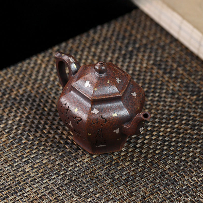 Full Handmade Yixing Zisha Teapot [Liufang Gong Deng] (Firewood Fired Duan Ni - 150ml) - YIQIN TEA HOUSE | yiqinteahouse.com | <200ml, full handmade zisha teapot, teapot, teaware