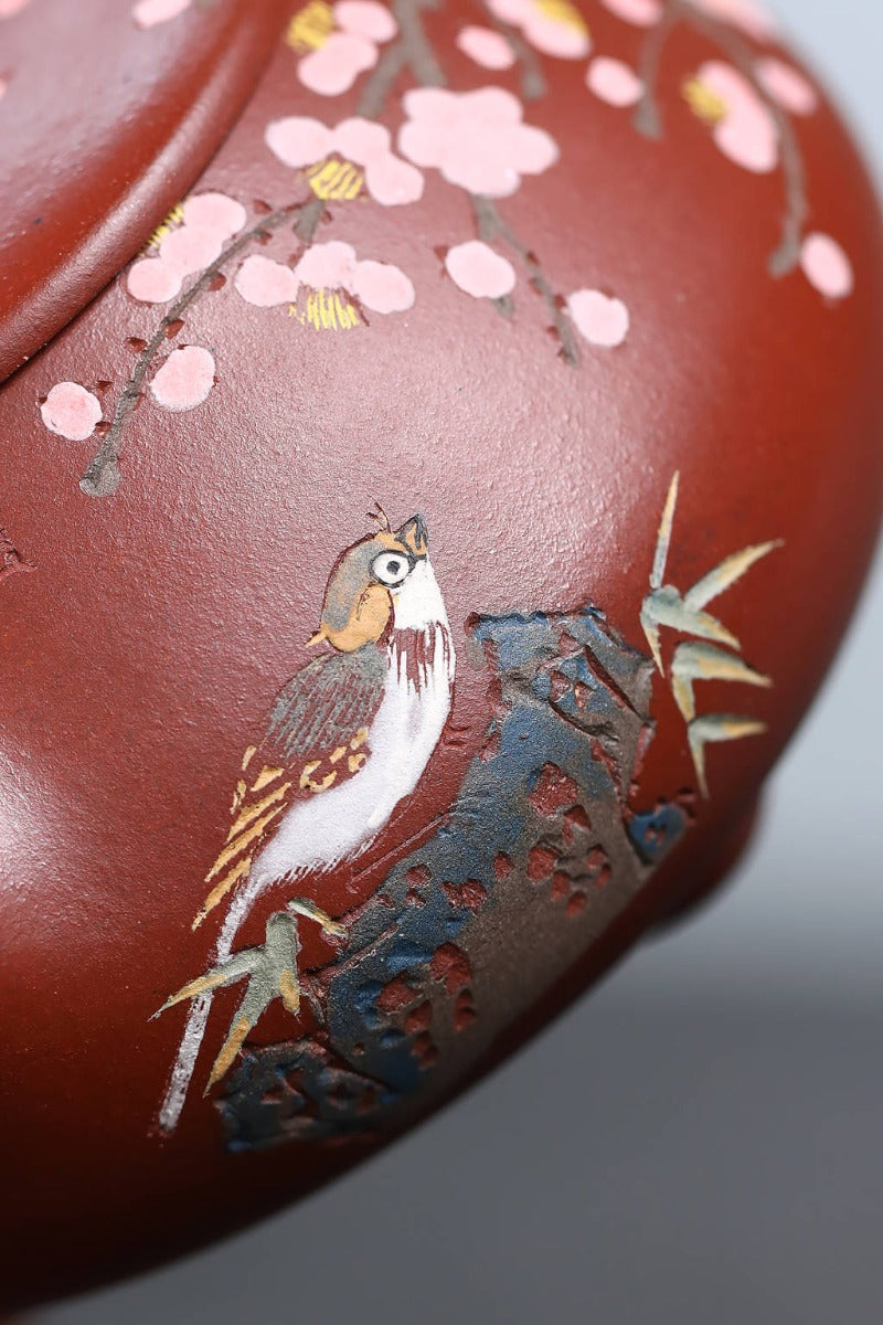 Full Handmade Yixing Zisha Teapot [Jingzhou Shi Piao Pot] (Hong Ni - 280ml)