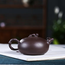 Load image into Gallery viewer, Yixing Zisha Teapot [Bamboo Round Pot 竹叶天圆] (Zi Ni - 150ml)
