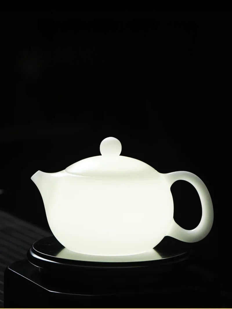 Ice Jade White Porcelain Unglazed [Xishi Pot] 200/300ml