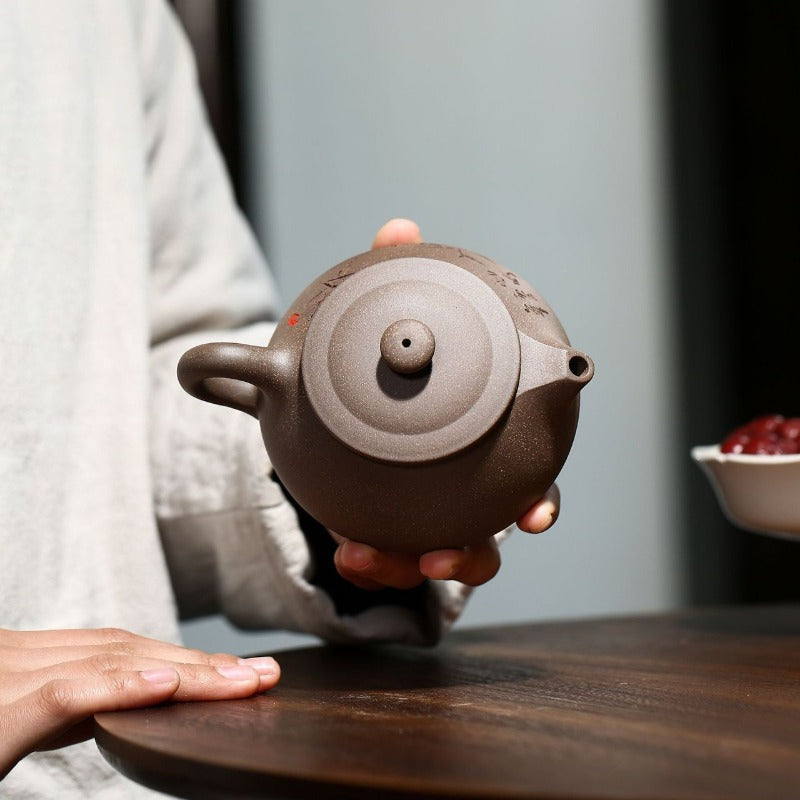 Yixing Zisha Teapot [Bamboo Shi Piao] (Qinghui Duan Ni - 200ml)