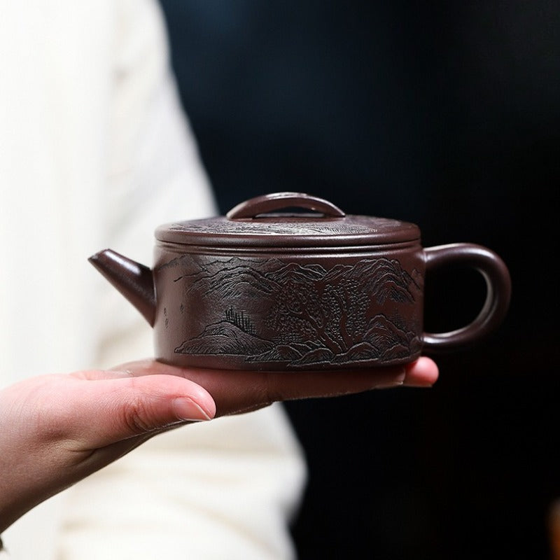 Yixing Zisha Teapot [Xishan Hanwa] (Lao Zi Ni - 180ml)