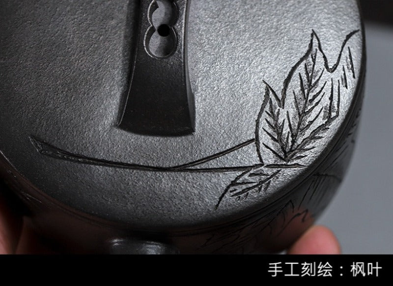 Théière Yixing Zisha entièrement faite à la main [Zhi Xiang Hanwa] (Tian Qing Ni - 200 ml)