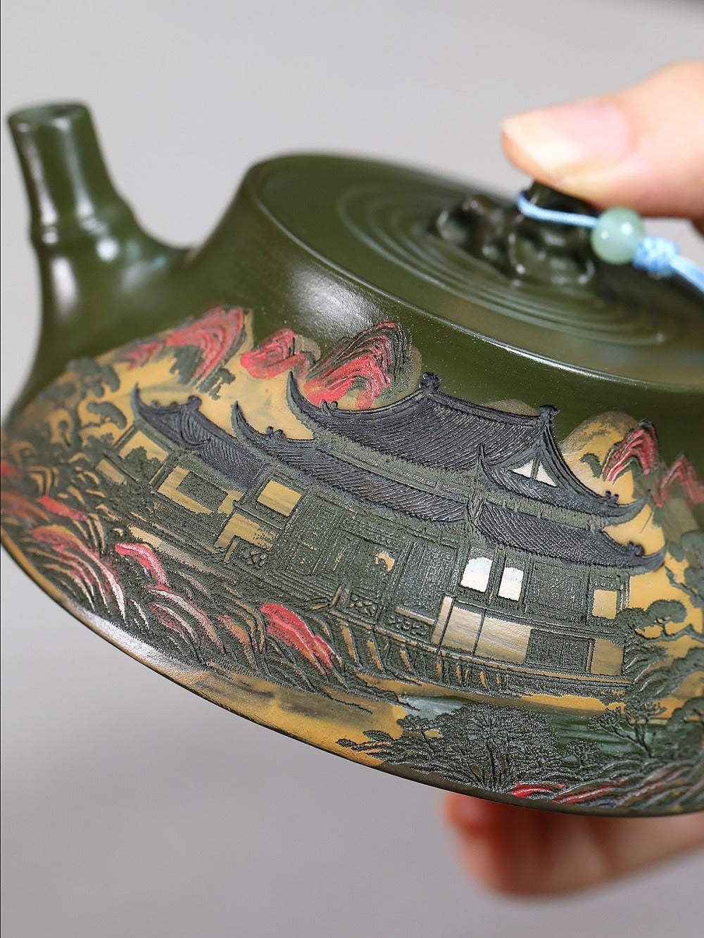 Yixing Zisha Teapot [Jiangnan Chun Yun] (Lu Ni - 170ml)