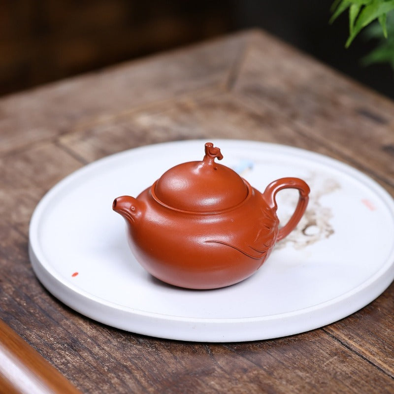Teiera Yixing Zisha [Peach Leaves Wendan] (Zhao Zhuang Zhu Ni - 200ml)