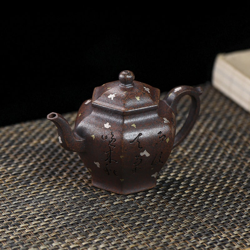 Full Handmade Yixing Zisha Teapot [Liufang Gong Deng] (Firewood Fired Duan Ni - 150ml) - YIQIN TEA HOUSE | yiqinteahouse.com | <200ml, full handmade zisha teapot, teapot, teaware