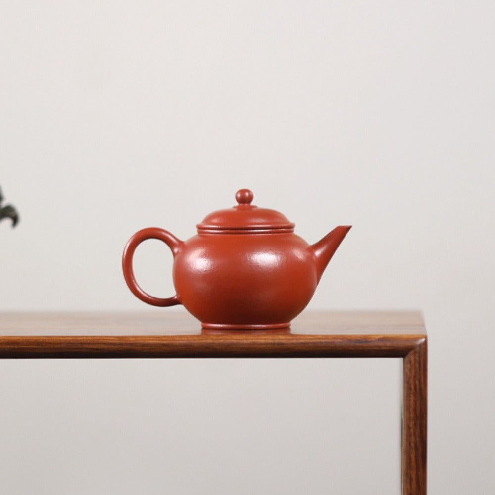 Yixing Zisha Teapot [Mini Shui Ping] (Wrinkled Skin Zhu Ni - 95ml)