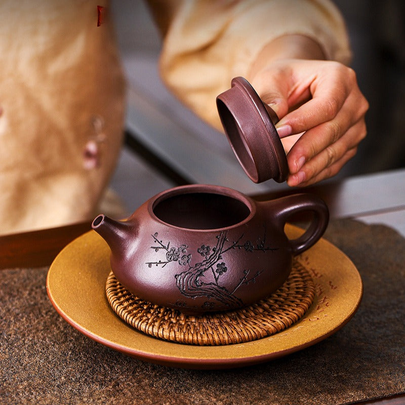 Full Handmade Yixing Zisha Teapot [Nafu Shi Piao] (Shi Hong - 340ml) - YIQIN TEA HOUSE | yiqinteahouse.com | >300ml, full handmade zisha teapot, teapot, teaware