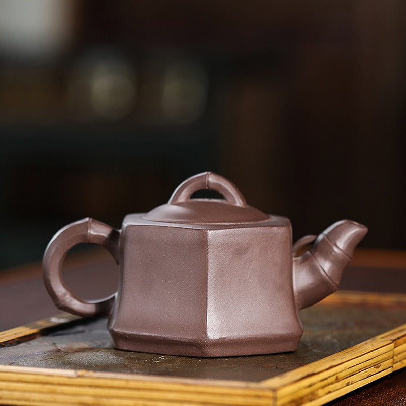 Yixing Zisha Teapot [Liufang Bamboo] (Zi Ni - 170ml)