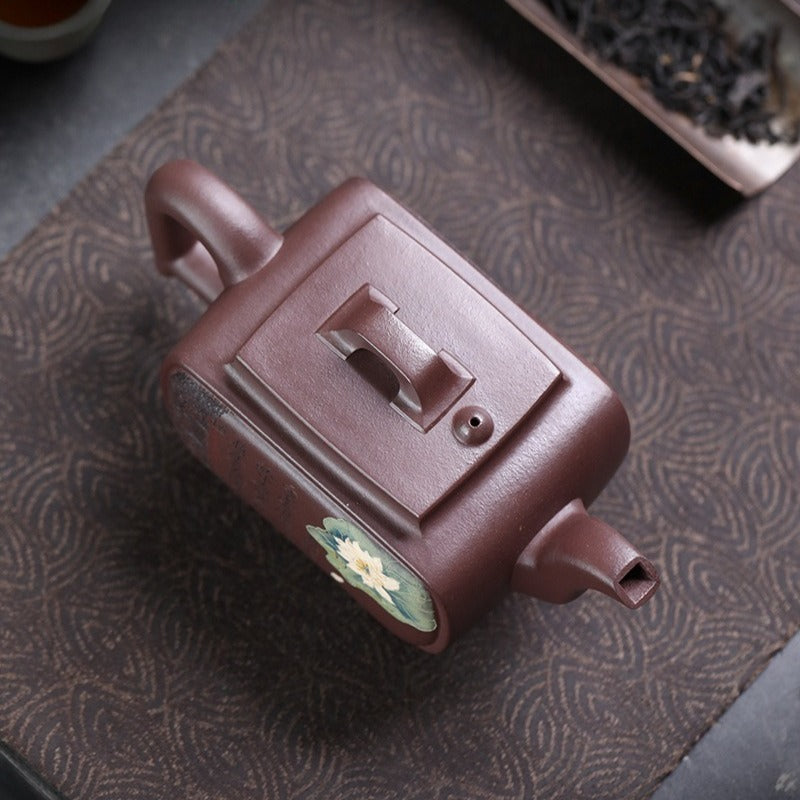 Théière Yixing Zisha entièrement faite à la main [Yi Mai Xiang Cheng] (Tian Qing Zi Ni - 520 ml)