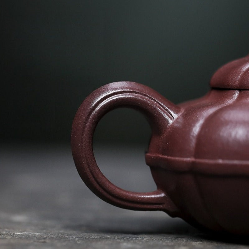 全手工宜兴紫砂茶壶 [清圆] (紫泥 - 200ml)]