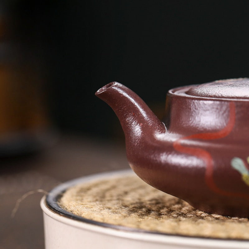 Théière Yixing Zisha entièrement faite à la main [Jiqing Tian Xia] (30 Mu Zi Ni - 260 ml)