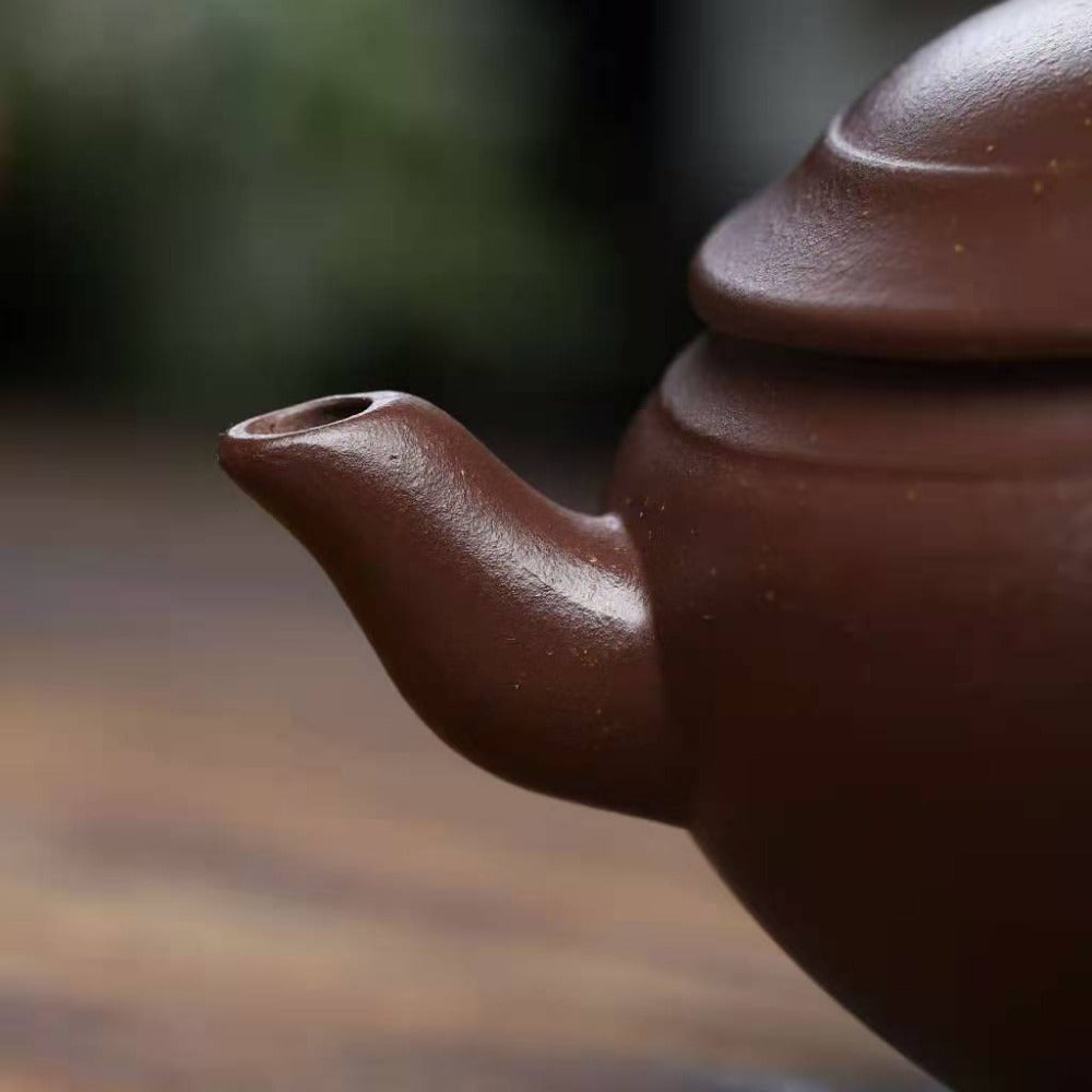 全手工宜兴紫砂茶壶 [碗泉壶] (紫泥 - 300ml)