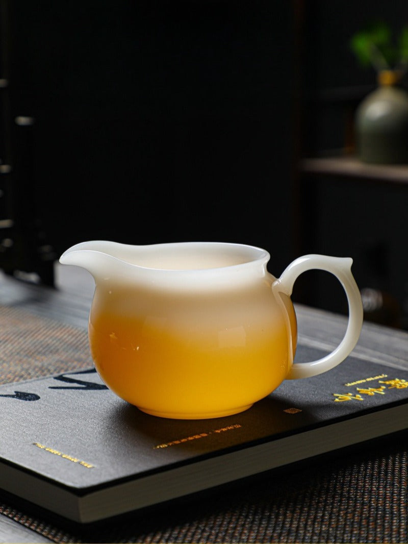 Eisjade-Weißporzellan glasierter Fair Cup 220-240ml
