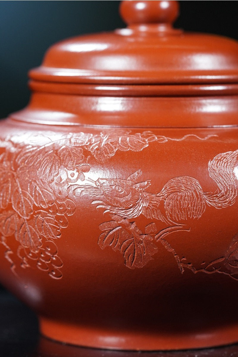 Théière Yixing Zisha entièrement faite à la main [Pot Xiao Ying] (Dahongpao - 350ml)