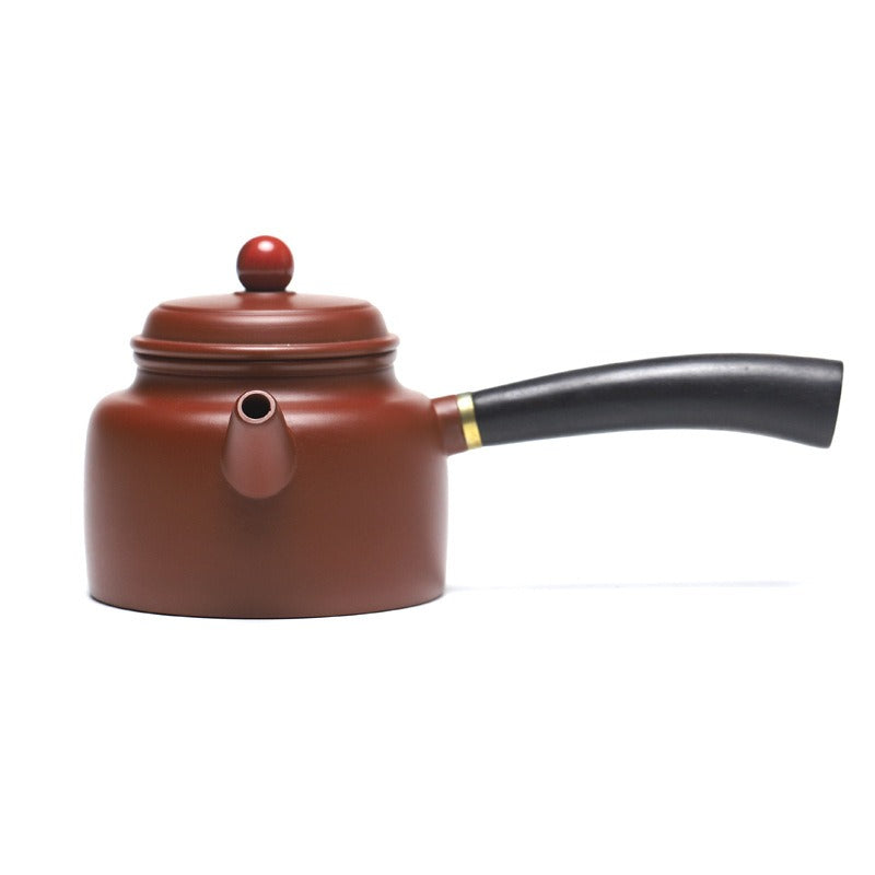 宜兴紫砂茶壶【唐羽德钟】（紫朱泥/大红袍 - 200ml）