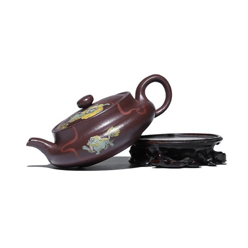 Théière Yixing Zisha entièrement faite à la main [Jiqing Tian Xia] (30 Mu Zi Ni - 260 ml)